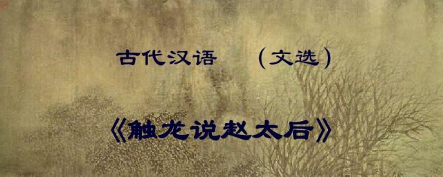 触龙说赵太后介绍(触龙说赵太后讲了什么)