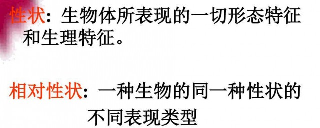 相对性状的概念介绍(相对性状百科)