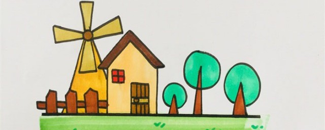 农村简笔画教程(农村图片简笔画画法)