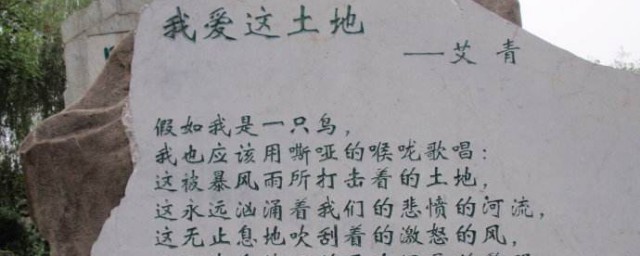 我爱这土地原文是怎样的(《我爱这土地》意思)