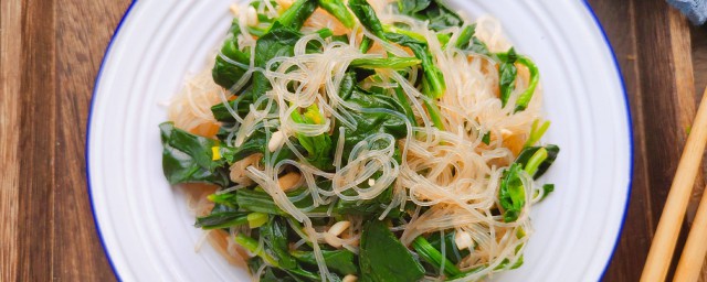 简单菠菜炒粉丝的做法(菠菜粉丝的做法)