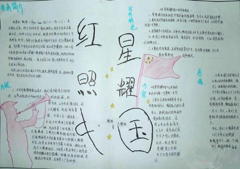 红星照耀中国手抄报高清图片2021(红星照耀中国手抄报高清图片 简笔画)