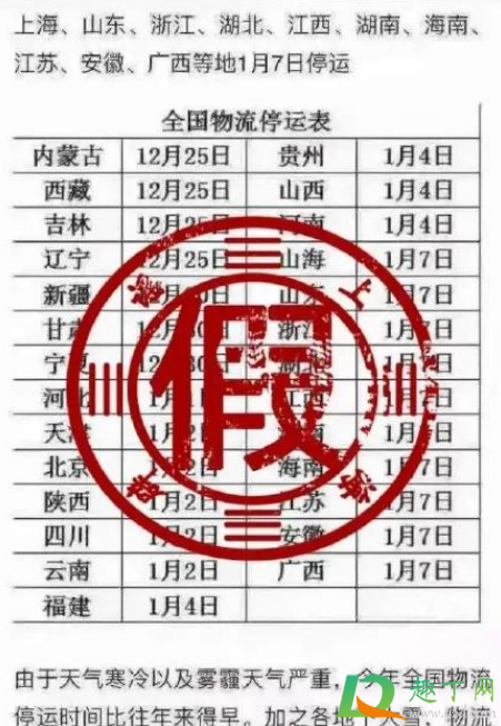 2021春运取消物流停运系谣言(春运取消物流停运系谣言)
