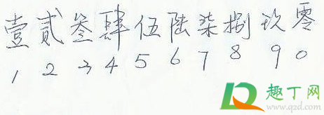 大写数字一到十田字格的正确写法(数字大写一到十田字格怎么写)
