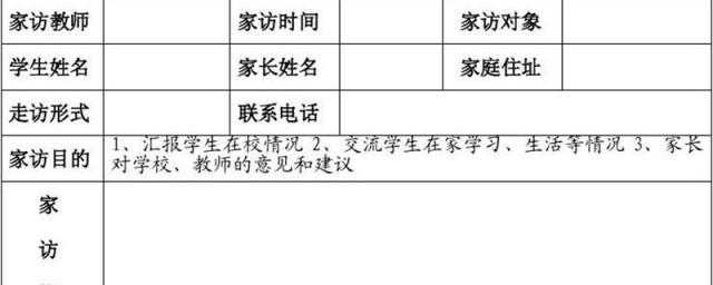 家访记录表家访要点这样写简单全面(家访记录表家访主要内容)