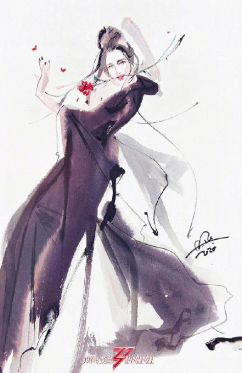 乘风破浪的姐姐水墨画海报无水印(乘风破浪的姐姐海报背景图) 乘风破浪的姐姐水墨画海报无水印(乘风破浪的姐姐海报背景图)