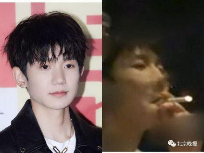 王源抽烟吸图片，王源抽烟图(王源带烟图片)