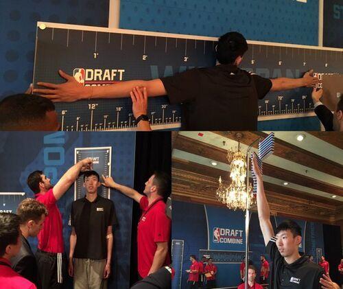 周琦臂展2.33米被称亚洲杜兰特(周琦个人身高臂展)