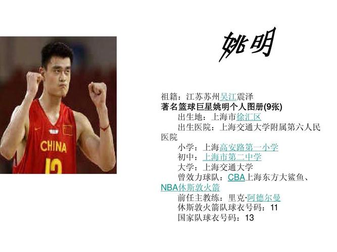 姚明个人资料,姚明妻子多高(姚明的老婆身高多少)