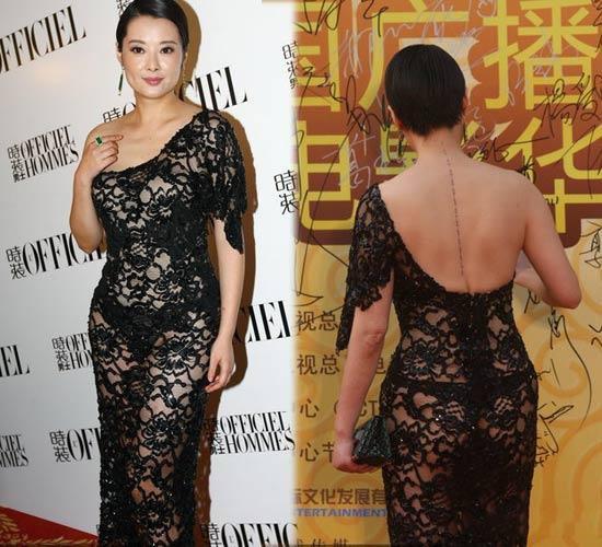 女星透视装,透视晚礼服