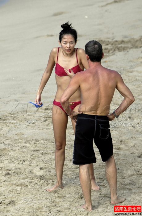 章子怡沙滩高清图片 章子怡沙滩高清图片