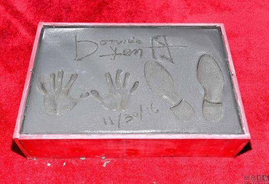 甄子丹好莱坞留手印图