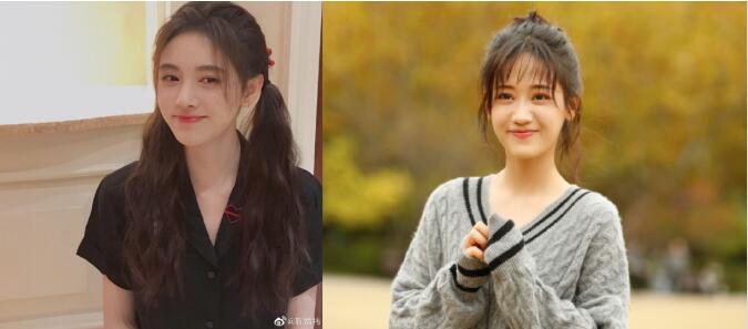 鞠婧祎和郑湫泓对比照(鞠婧祎前后对比)