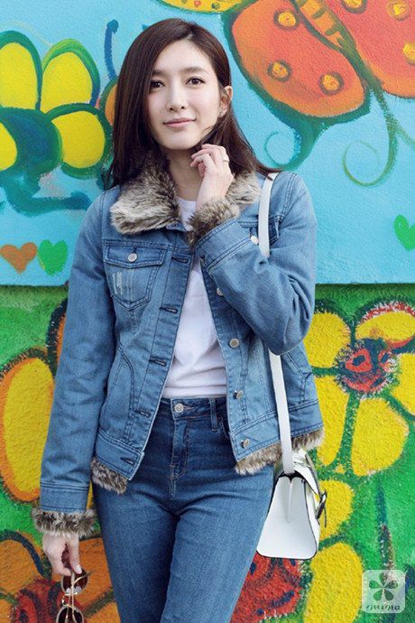 江疏影穿牛仔裤图片(江疏影长裤)