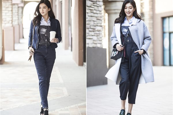 江疏影穿牛仔裤图片(江疏影长裤)