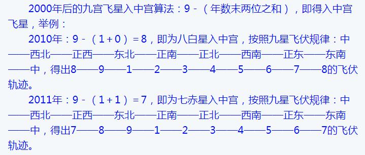 九宫飞星的计算方法介绍(九宫飞星计算公式) 九宫飞星的计算方法介绍(九宫飞星计算公式)