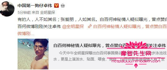 白百何出轨的神秘男士为十八线男模张爱朋(白百何出轨的人是谁)