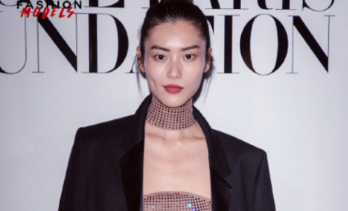 刘雯裸色水钻裙尽显超模气质(刘雯穿吊带长裙)