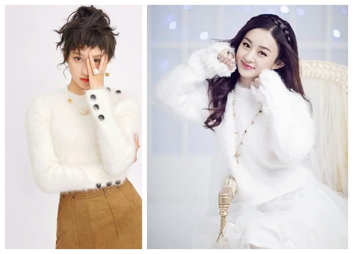 赵丽颖和关晓彤撞衫照(与赵丽颖撞衫)