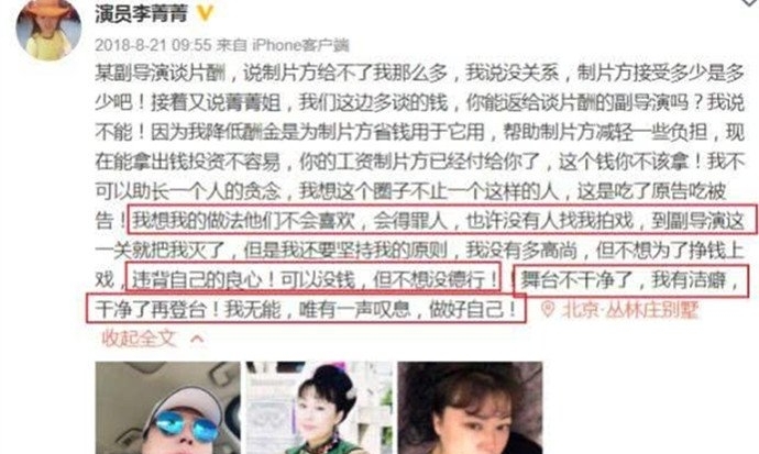 李菁菁宣布退出娱乐圈是被副导演封杀吗(李菁菁为什么被500导演封)