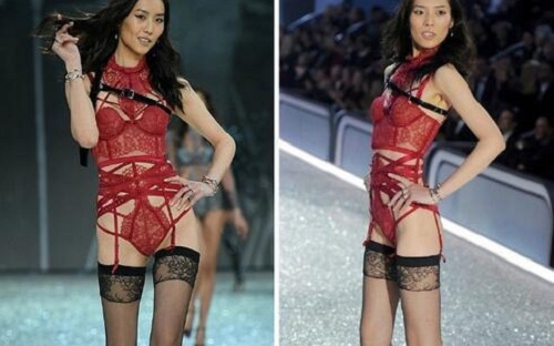 刘雯微博晒照腰细腿长身材引热议(刘雯微博新浪微博照片)